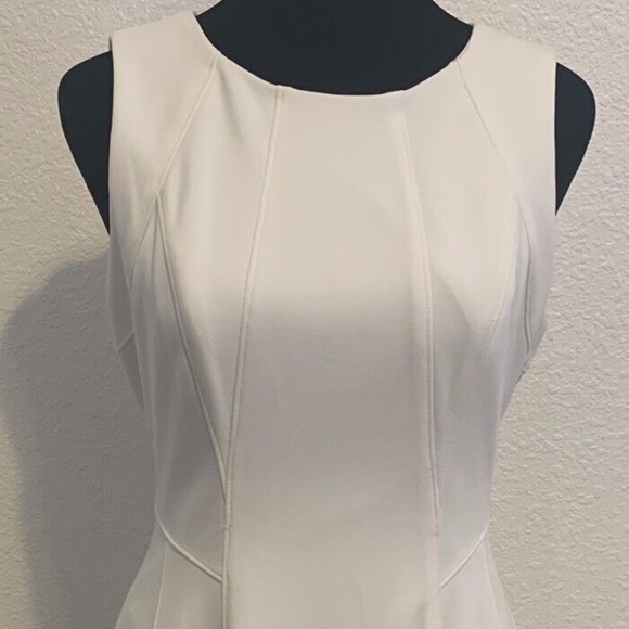 White House Black Market Cream White Princess Rockabilly Dress Women's Size 2 - Picture 3 of 14
